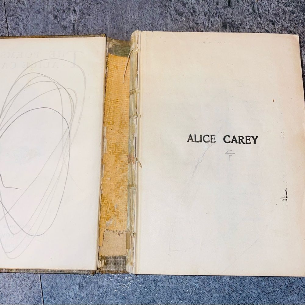 Antique Alice Cary's Poems Book Hurst and Co  Pub NY 1800s poetry hardback - Picture 4 of 7